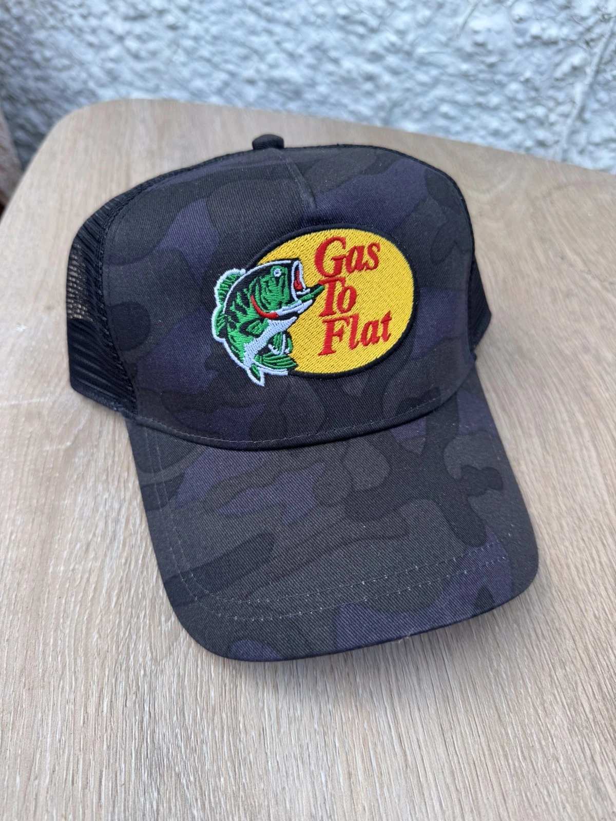 GastoMerch GastoFlat Baseball SnapBack Cap Black camo