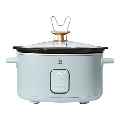 Beautiful 29455 6 Qt Programmable Slow Cooker, Hydrangea by Drew