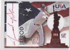 2007 USA Baseball Red Ink 37/50 Jarrod Parker #AJ-28 Auto 0f8