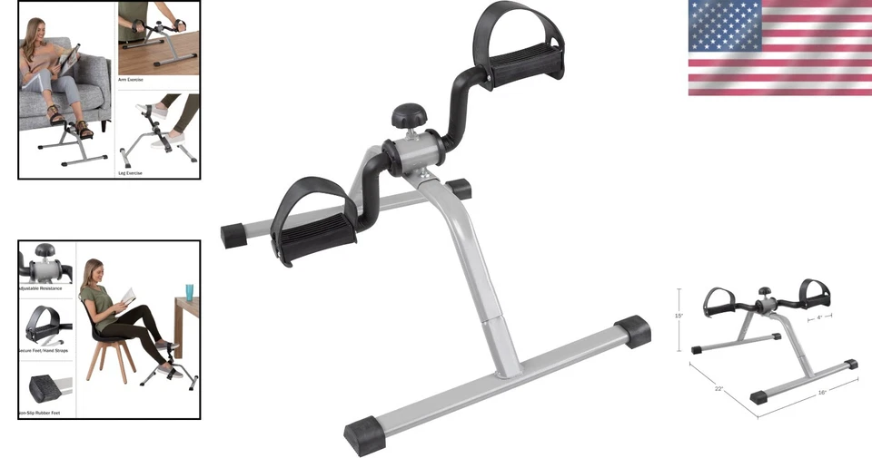 Wakeman Under Desk Bike With Adjustable Resistance - Ideal for Home or Office - Image 2 of 4