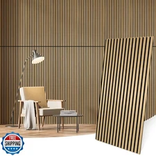 Laceskyso Wood Panels for Wall Acoustic Slat Wall Panels 2-Piece 47.2"×23.6" 