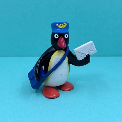 Rare Vintage Pingu Penguin Dad Postman BULLY PVC Toy Figure Cake Topper 1990s
