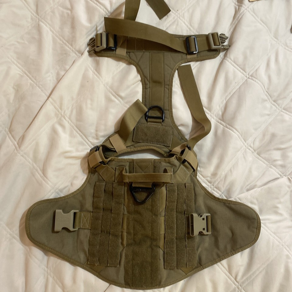 ICEFANG Tactical Dog Harness with 4X Metal Buckle, Dog Vest size Large
