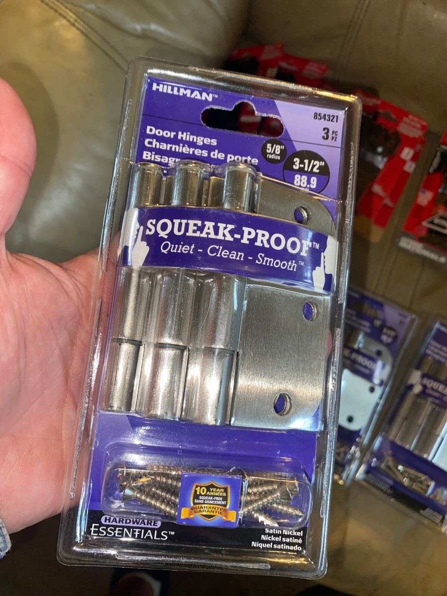 5/8 in. Satin Nickel Squeak Proof Hinge (3-Pack) 5/8 in. Satin Nickel Squeak Proof Hinge (3-Pack)