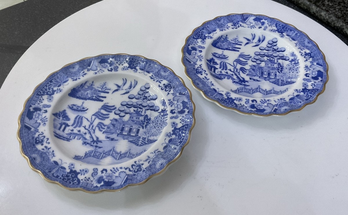Vintage X Copeland Spode Chinese Blue Willow 16cm Fluted Side