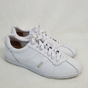 hugo boss white leather sneakers