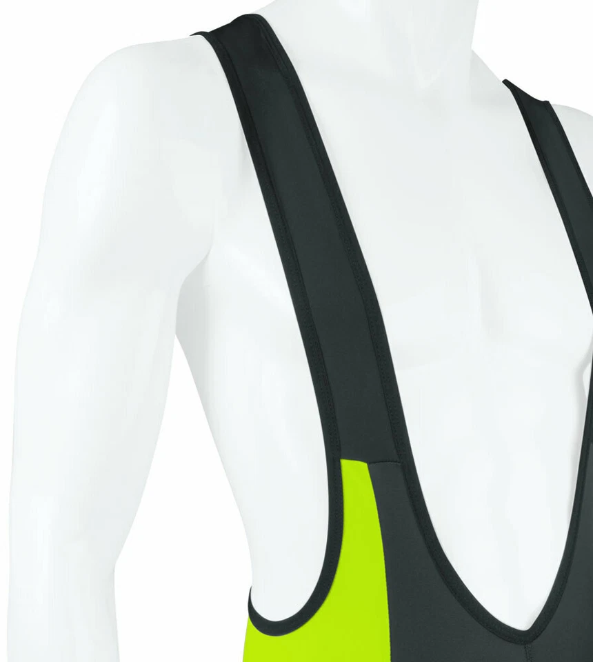 Men's Gel Touring Padded Cycling Bib-Shorts | Large Mesh Pockets | Made in USA - Image 2 of 4