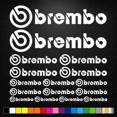 BREMBO - 16 Decals Stickers Sponsors Car Bike Motorcycle Motocross MX ATV
