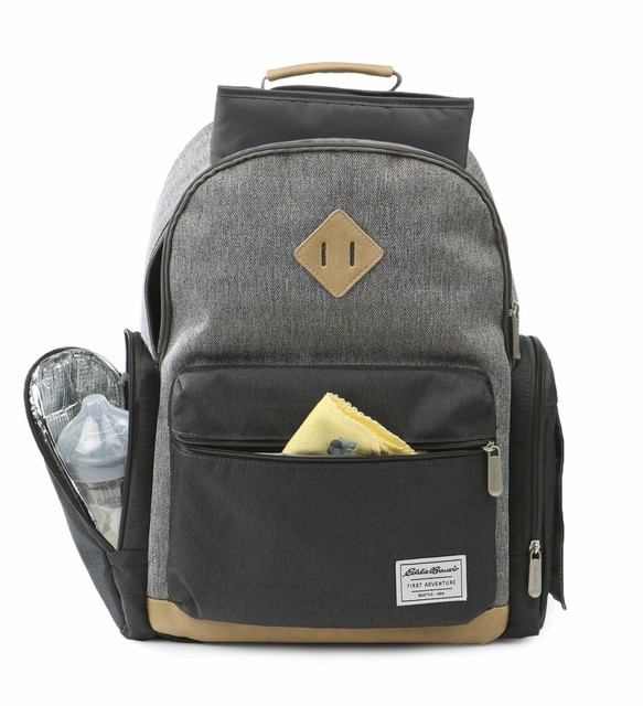 eddie bauer gray diaper bag