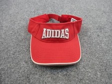 Adidas Hat Cap Strap Back Visor Adjustable Red Outdoors Logo Casual Mens