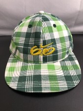 Nike 6.0 Green Plaid Skateboard Surf Cap Hat Fitted Youth kids Size Stretch Band