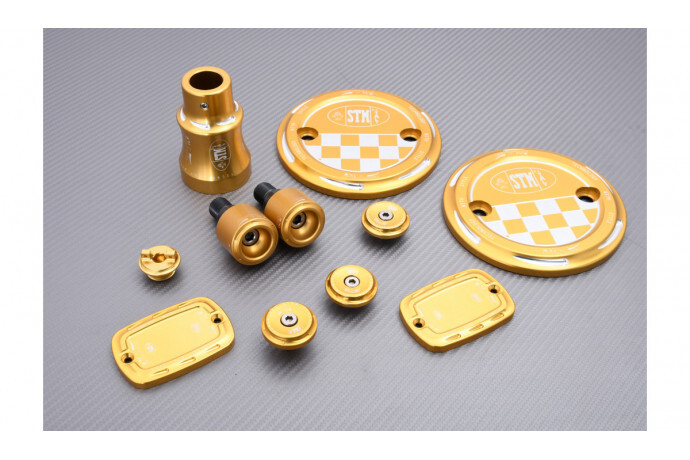 Accessoires de Luxe en Aluminium Anodisé Or pour Moto YAMAHA TMAX 530 2012-2014