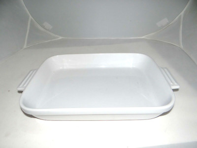 Cuisinart White Enameled Ceramic Baking Casserole Dish 12 1/2'' Rect. 2 3/4 Qt.