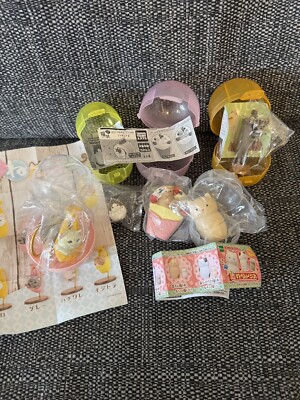 5er Set Katzenmotiv Gacha Gachapon Kapsel Spielzeug aus Japan