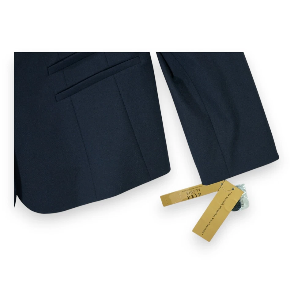 Blazer feminino novo com etiquetas Alex Marie Portofino azul marinho estilo 2 botões tamanho 14 MSRP $169 - Imagem 4 de 4