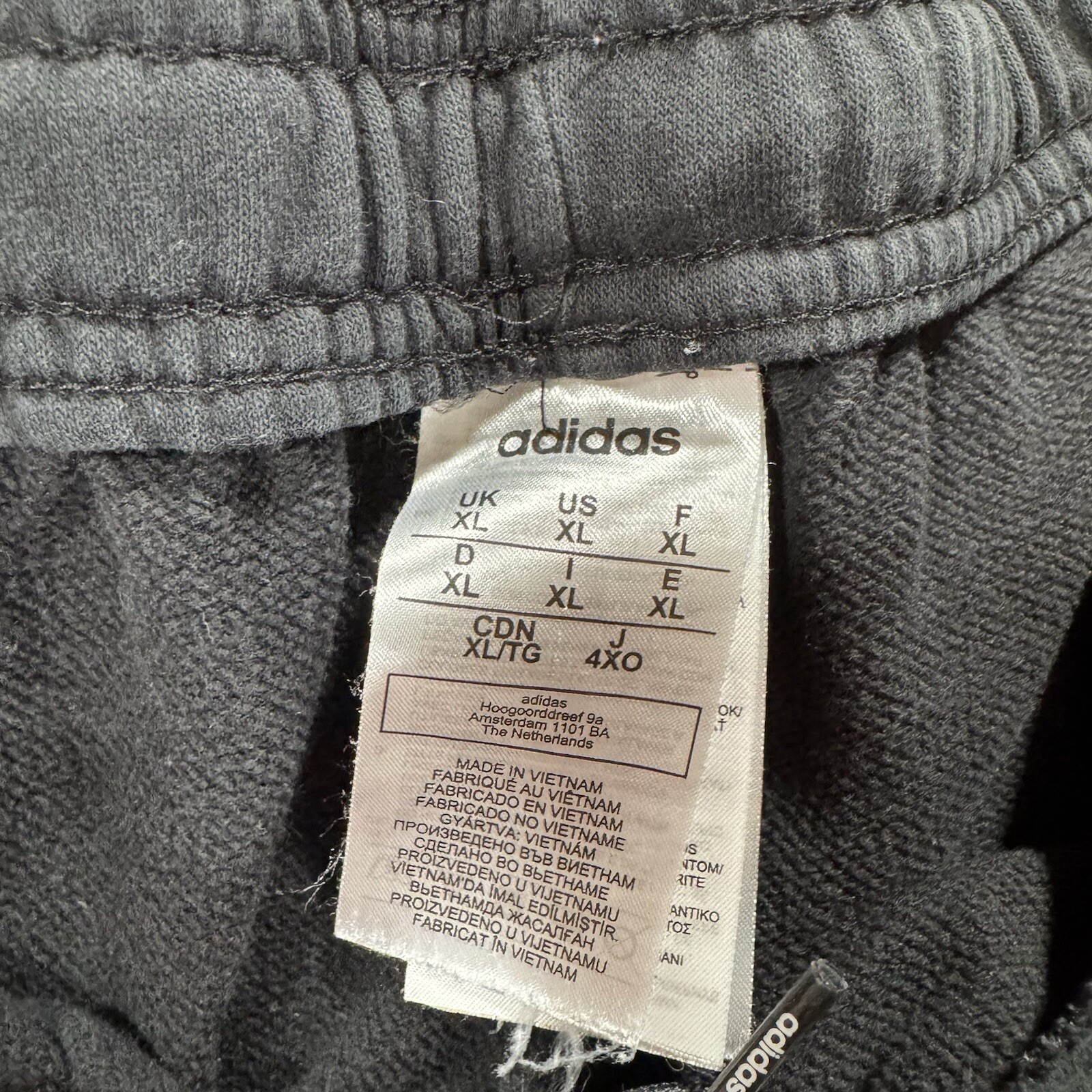 Adidas Mens Jogger Pants Sweatpants Black/White stripes GT9435  XL