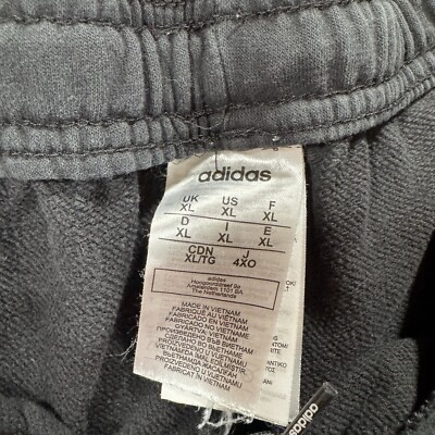 Adidas Mens Jogger Pants Sweatpants Black/White stripes GT9435  XL