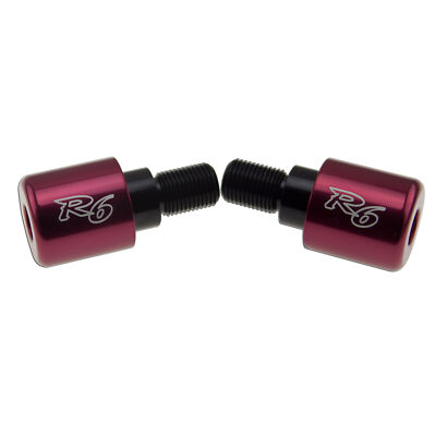 Weight Slider Red For Yamaha YZF 99-05 R6s Handle Bar End CNC R6 Engraved Stop