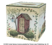 Tissue Box Cover Outhouses By Linda Spivey on sale Tissue Box Cover Outhouses By Linda Spivey on sale
