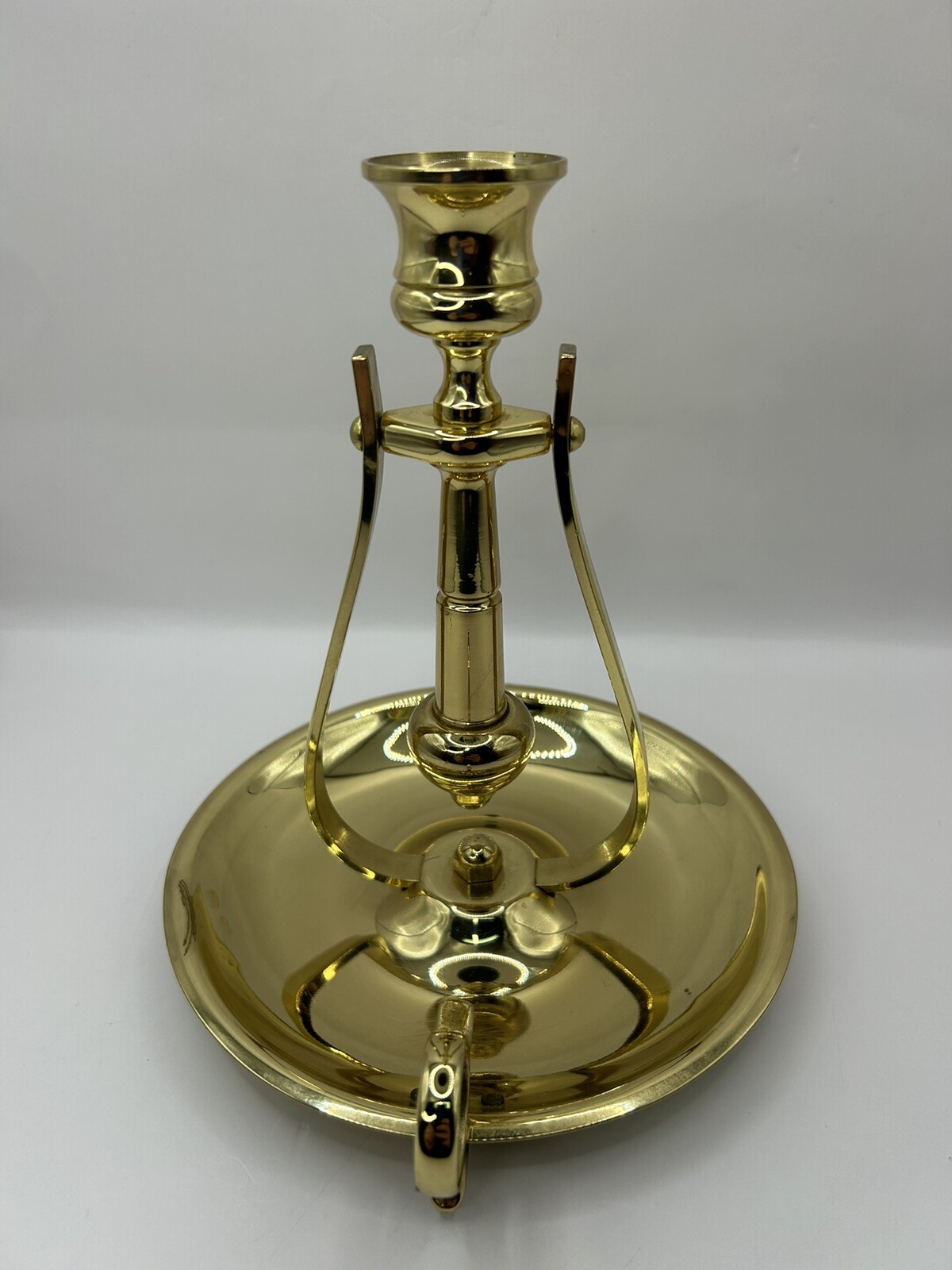 BALDWIN Brass Chamberstick Candlestick Ships Nautical Swinging Candle Holder USA