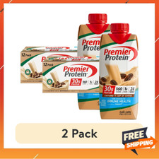   COMBO 2 PACK   Premier Protein Shake, Caf  Latte, 30g Protein, 11 Fl Oz, 12 Ct