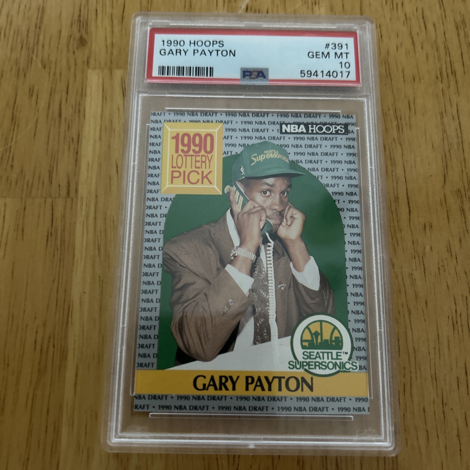 1990 NBA HOOPS GARY PAYTON ROOKIE RC #391 PSA 10 GEM!!! SEATTLE SUPERSONICS