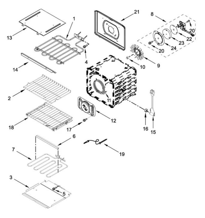 KitchenAid Wall Oven : Bake Element (W11292248 / W11545804) {P8568}