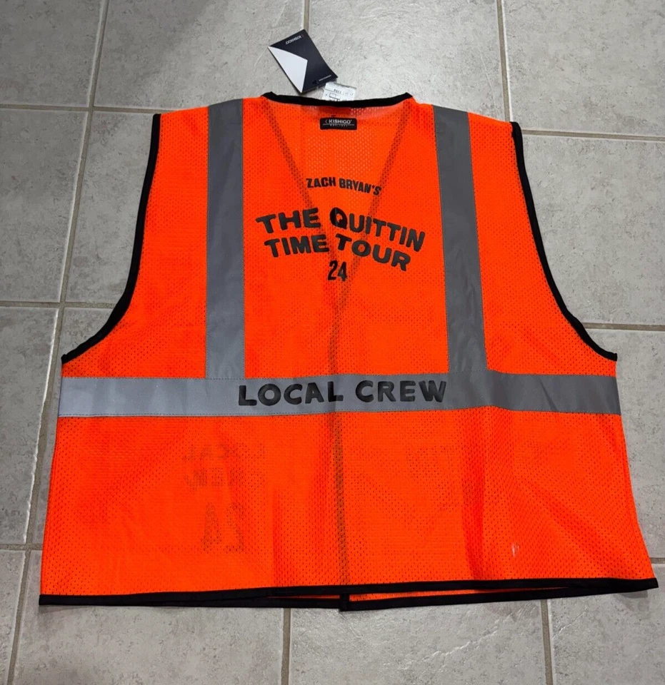 Zach Bryan Crew Vest Quittin' Time 2x-3x - Image 3 of 3