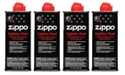 Zippo 4 oz Fuel Fluid for All Zippo Lighters 4 x CAN (Set of 4)