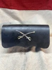 Civil War Union Cavalry Cartridge Box with Crossed Sabers Insignia