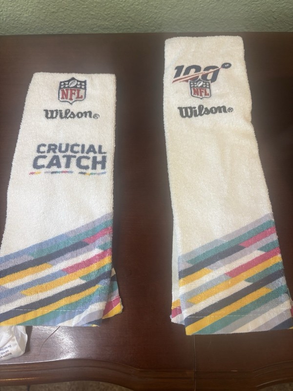 Wilson NFL Equipment Towels Crucial Catch 100 Year Limited Edition Player Worn