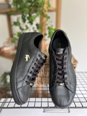 Lacoste Carnaby Sneaker schwarz Leder Größe 9 EU 43