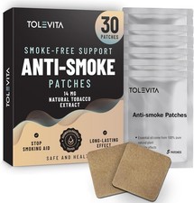 Anti-Smoke Herbal Patches 14mg Quit Smoking Aid, Reduce Cravings, 30 Pack