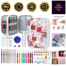 Ergonomic Crochet Hooks Kit - 85-Piece DIY Knitting Tools for Beginners  Pros