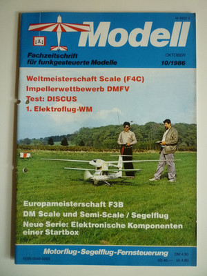 Modell 10/1986, 1. Elektroflug WM, Test: Discus