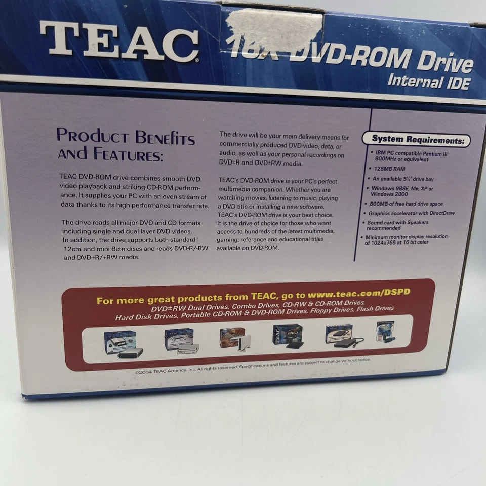 Internal IDE DVD-ROM Drive DV-516G-000 Teac DV-516G Black 16x DV516 - READ - Image 4 of 4