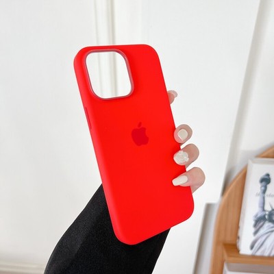 Silicone Original Magnetic Case For iPhone 14 15 16e 16 17 Pro Max+ Screen Glass
