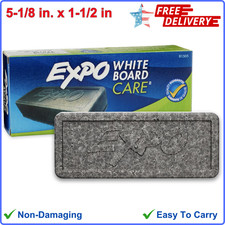 EXPO Dry Erase Soft Pile Block Whiteboard Eraser, 5-1/8 in x 1-1/2 in Whiteboard