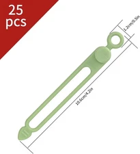 25 Pcs Silicone Cable Ties, Reusable Cable Straps Wire Organizer