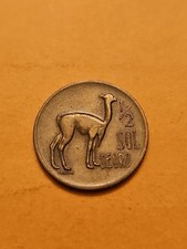 1971 🇵🇪 PERU PERUVIAN 1/2 SOL de ORO WORLD COIN KM#247 FINE +DETAIL FREE SHIP 