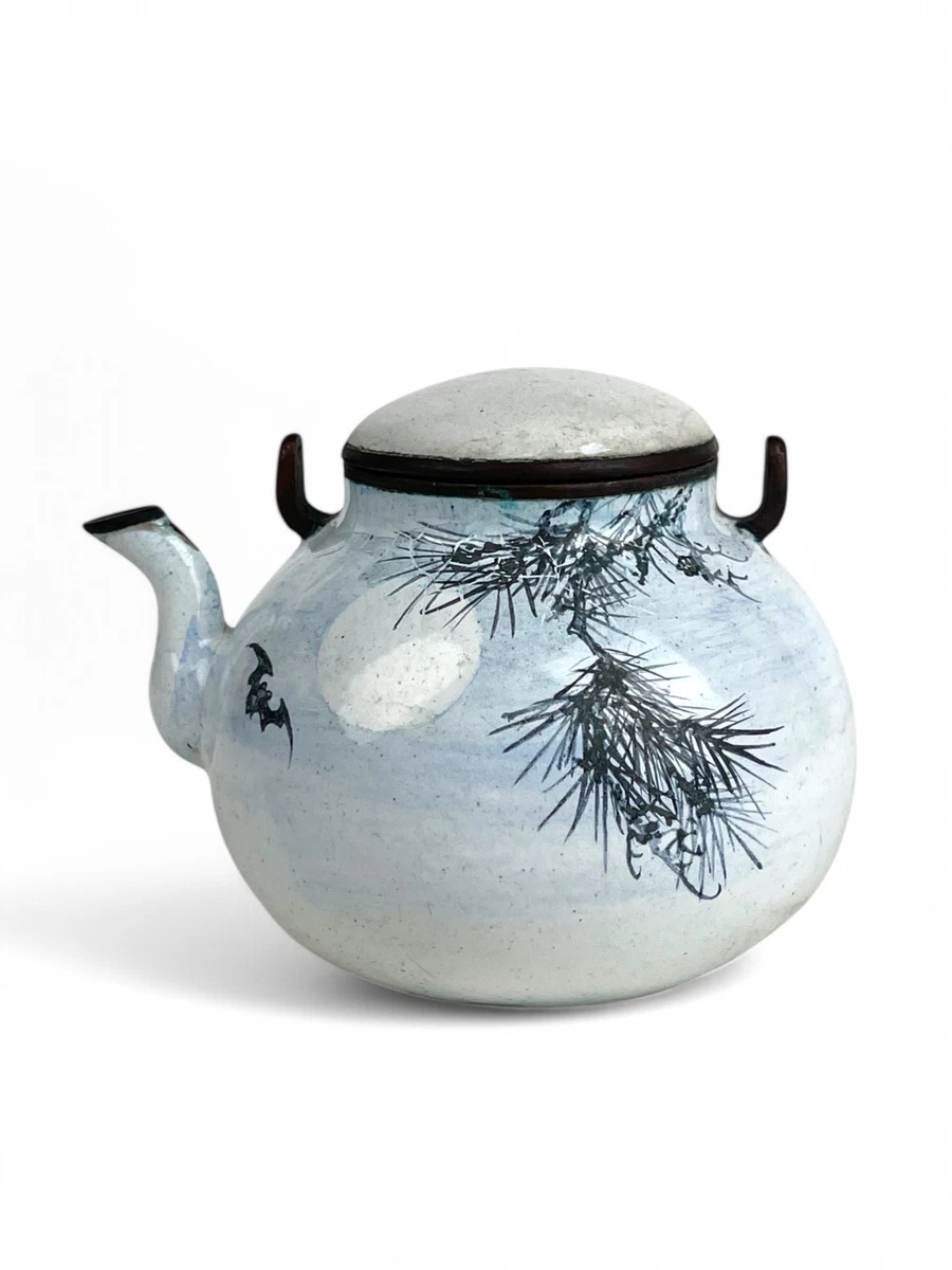 日本茶器 日本古铜精工松鹤纹铸物 日本古铜工艺，精铸松针纹，仙鹤一对