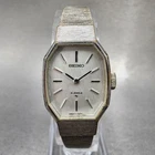 Seiko Watch Women 18mm Silver Dial Silver Tone Octagon Manual 11-3590 Runs