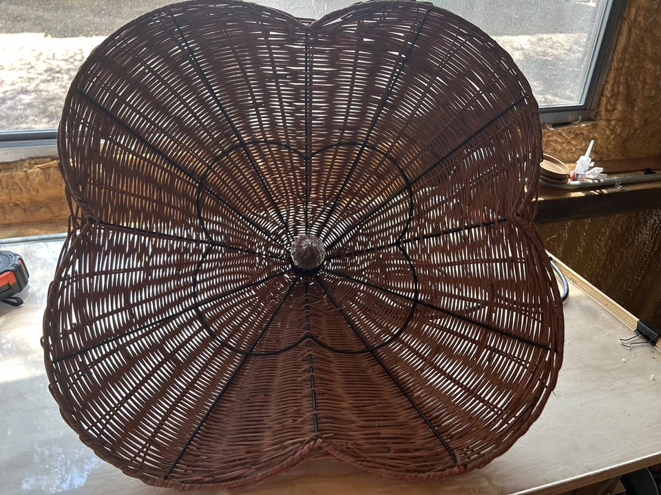 Arturesthome Boho Rattan Pendant Light 23.6" Coastal Chandelier – Coffee Finish - Image 4 of 4