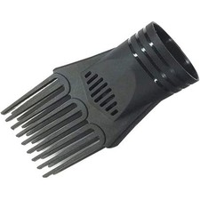 Universal Black Plastic Hair Dryer Nozzle Comb Attachment for Straightening and