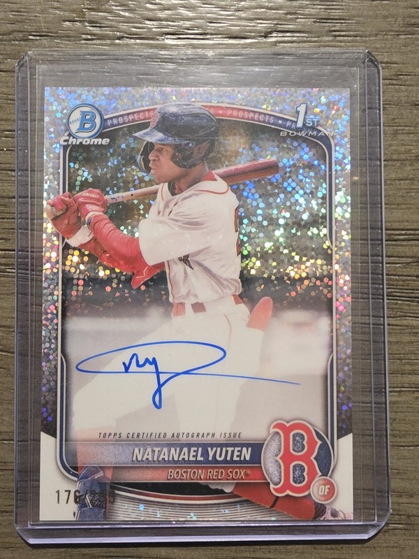 2025 Bowman Chrome Natanael Yuten 1st Prospect Auto Speckle Refractor 299 CPA-NY