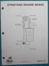 MACK TRUCK DYNATARD ENGINE BRAKE SERVICE SHOP REPAIR MANUAL BOOK