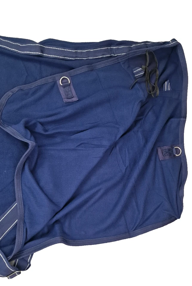 Equigen Abschwitzdecke Kreuzgurte Fleece Shetty Shetland Pony 115cm RL blau neu - Bild 4 von 4