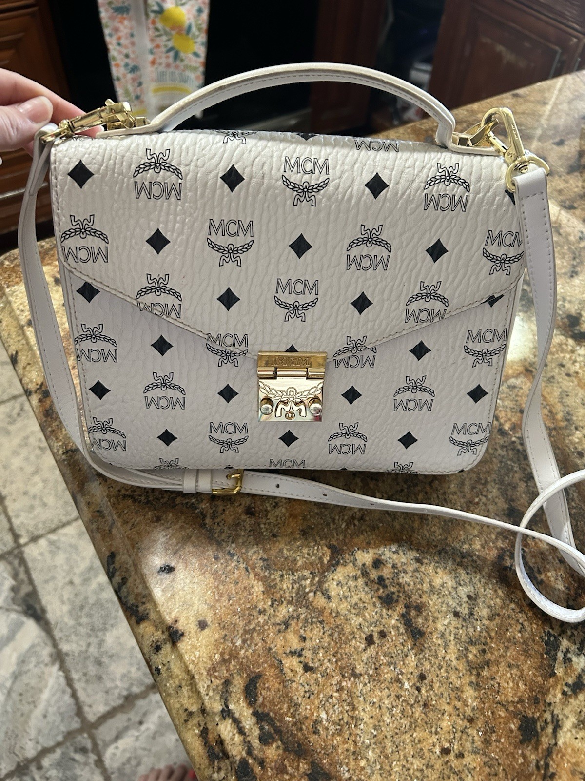 MCM Visetos Patricia Medium Crossbody Bag image 3