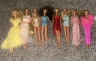 Lot Of 8 Vintage 1980s Barbie Doll With Outfits