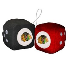 Chicago Blackhawks Plush Fuzzy Dice [NEW] NHL Car Auto Mirror Truck String